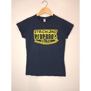 King of the Hill Strickland Propane Navy Blue Graphic Tee Gildan Womens Medium